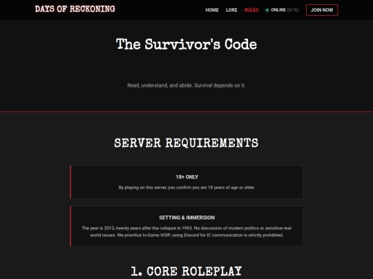 rules screenshot