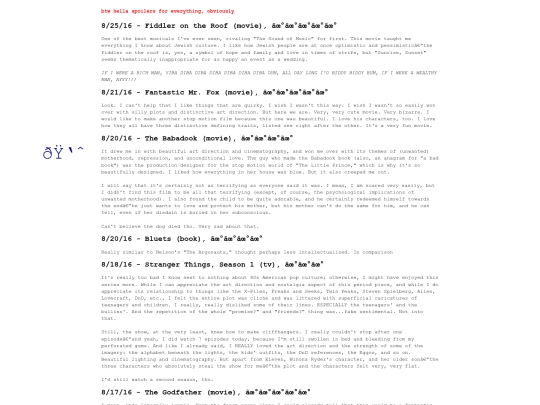reviews screenshot