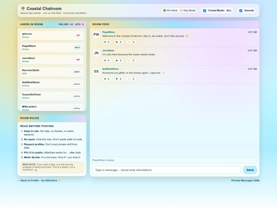 coastal-chatroom screenshot