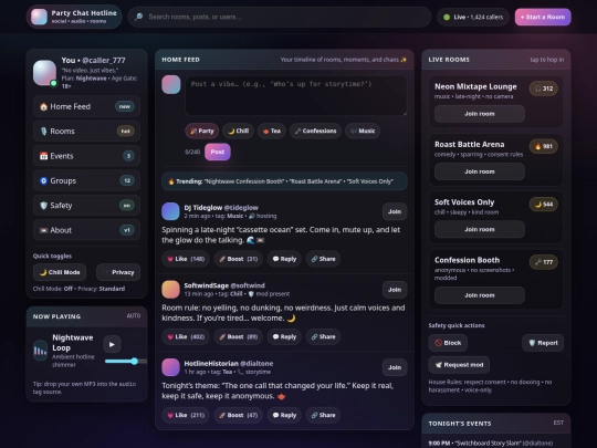 partychathotline screenshot