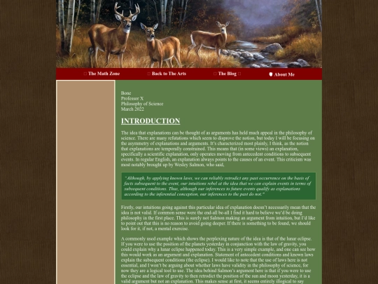 Arts/Explanations screenshot