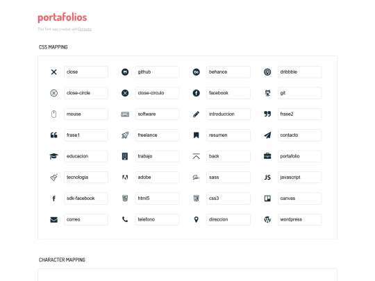 font/icons-reference screenshot