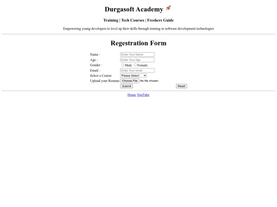Durgasoft/register screenshot