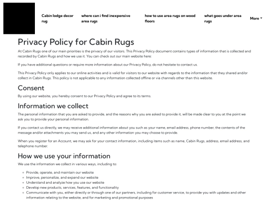 cabin-lodge-decor-rug/privacy-policy screenshot