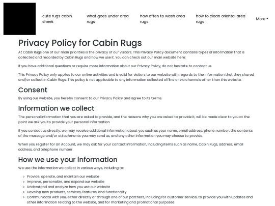 cute-rugs-cabin-sheek/privacy-policy screenshot