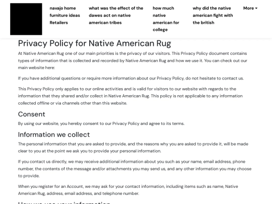 navajo-home-furniture-ideas-retailers/privacy-policy screenshot