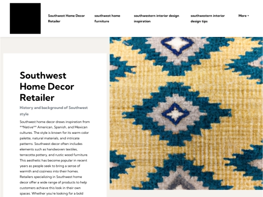 southwest-home-decor-retailer screenshot