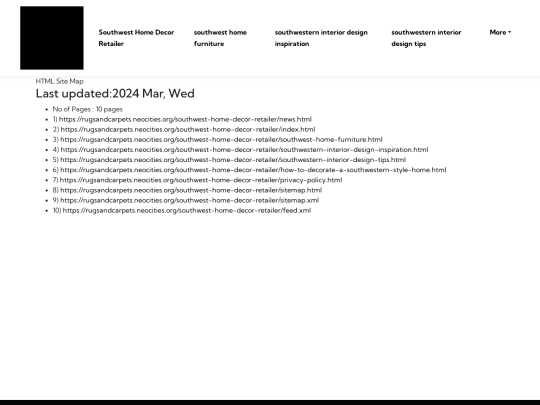southwest-home-decor-retailer/sitemap screenshot