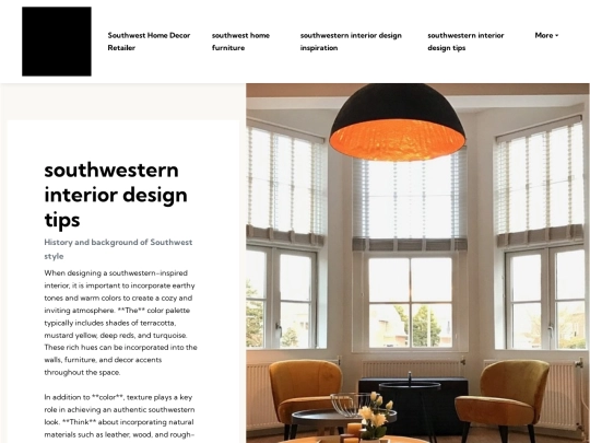 southwest-home-decor-retailer/southwestern-interior-design-tips screenshot