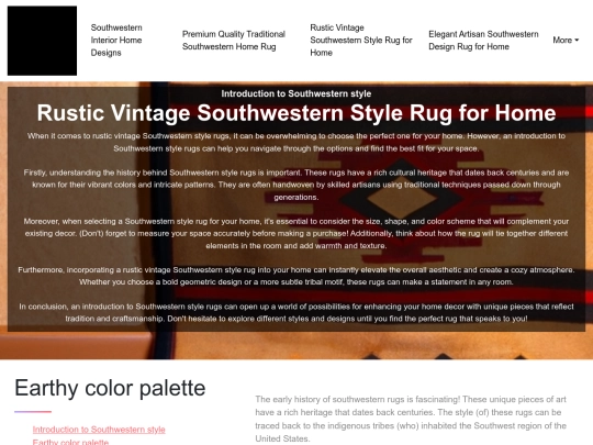 southwestern-interior-home-designs/rustic-vintage-southwestern-style-rug-for-home screenshot