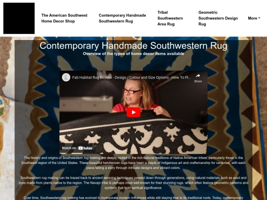 the-american-southwest-home-decor/contemporary-handmade-southwestern-rug screenshot