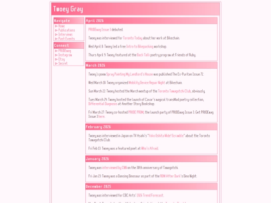 events screenshot