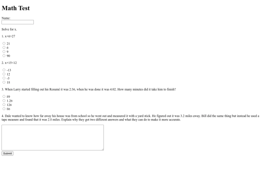 Math Test/Math-test screenshot