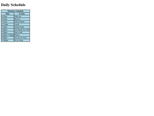 Schedule/daily-schedule screenshot