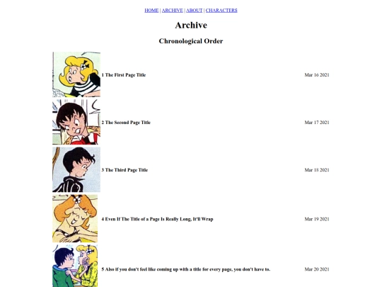 archive screenshot
