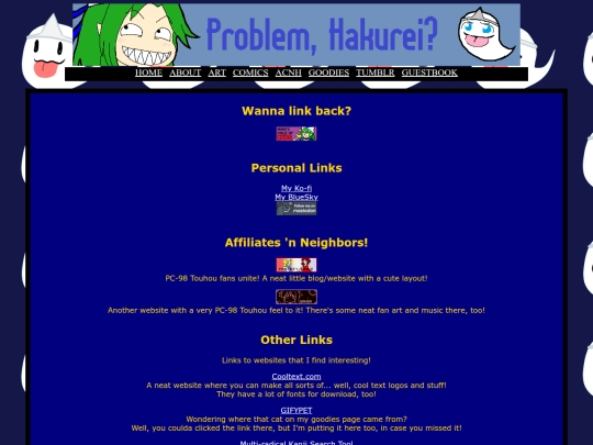 links screenshot