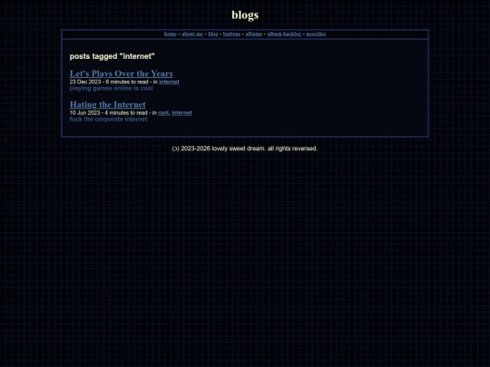 blog/tagged/internet screenshot