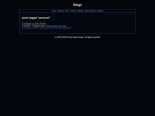 blog/tagged/personal screenshot