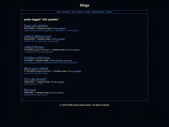 blog/tagged/site-updates screenshot