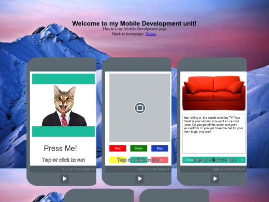mobileDev screenshot