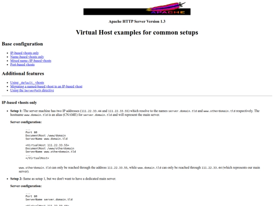 vhosts/examples screenshot
