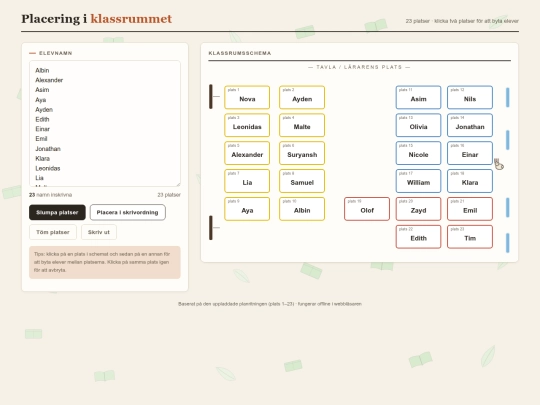 KlassrumplaceringV002 screenshot