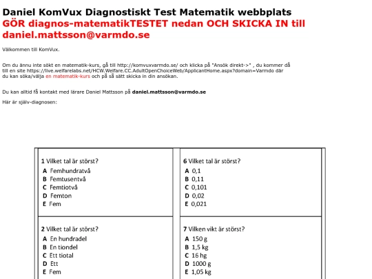 diagnostiskttestmatematik screenshot