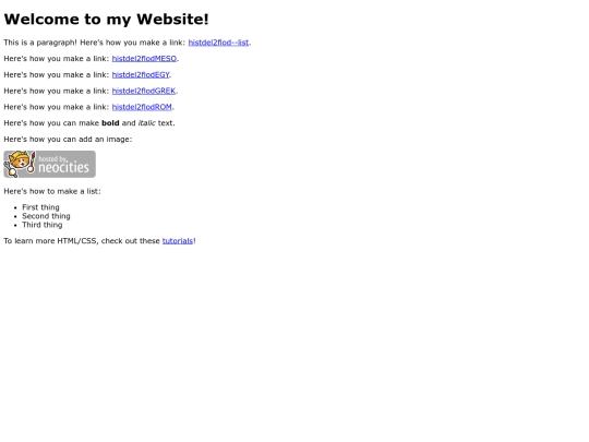 links screenshot