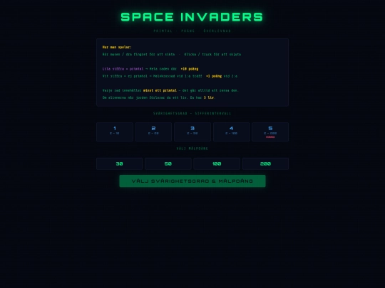 mattespelsfiler/space-invaders-v2 screenshot