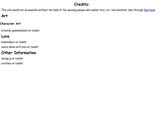 credits screenshot