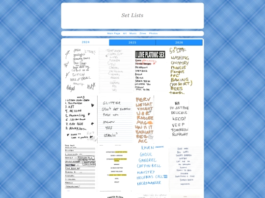 Music/collections/setlists/setlists screenshot