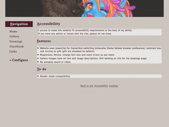 Accessibility screenshot