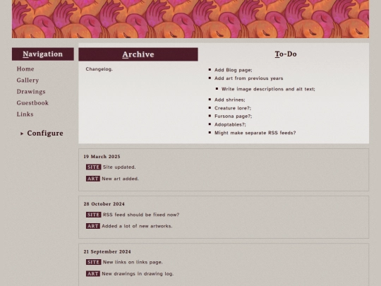 Home/Archive screenshot