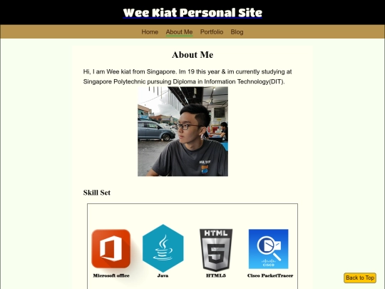 CA1/Pages/aboutme screenshot
