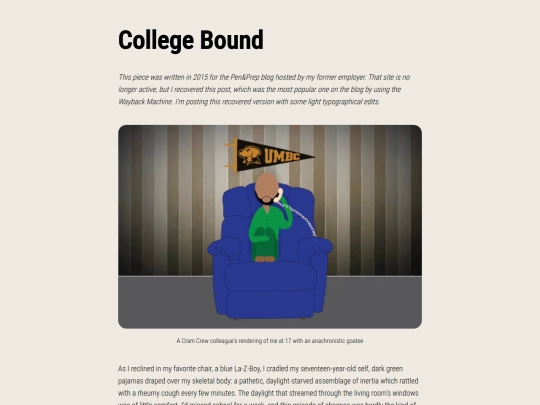 essays/collegebound screenshot