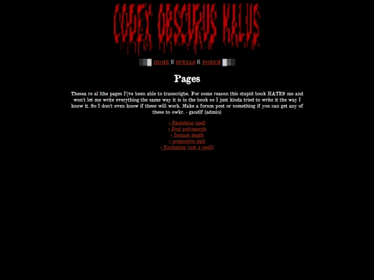 spells screenshot