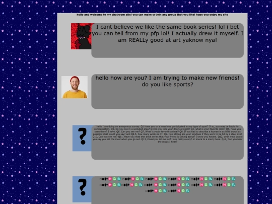 Chatrooms screenshot