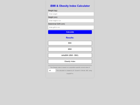 Obesity Index/obesityindex screenshot