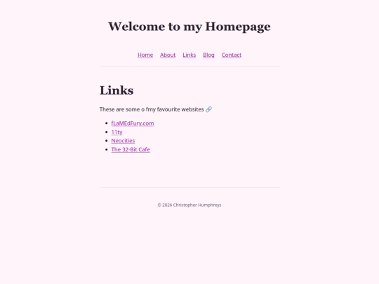 links screenshot