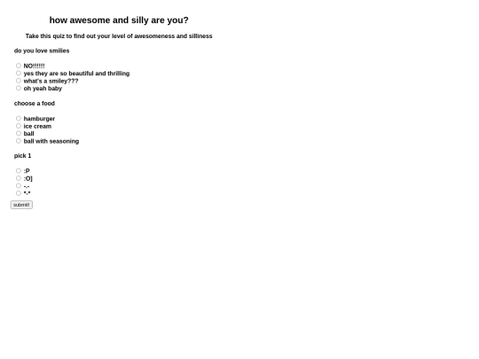 sillyquiz screenshot