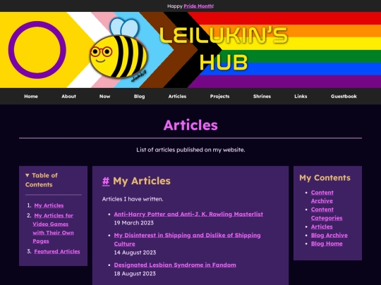 articles screenshot
