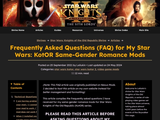 shrines/starwarskotor/articles/faq-same-gender-romance-mods screenshot