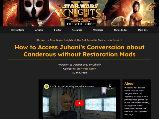 shrines/starwarskotor/articles/juhani-hostility-towards-canderous screenshot