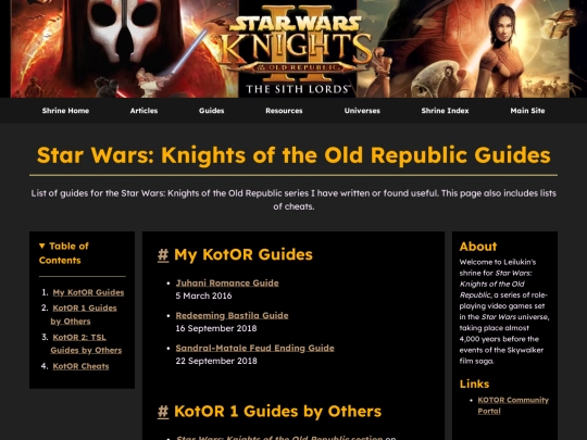 shrines/starwarskotor/guides screenshot