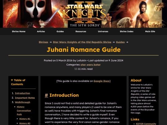 shrines/starwarskotor/guides/kotor-juhani-romance-guide screenshot
