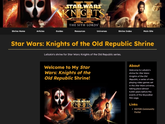 shrines/starwarskotor screenshot