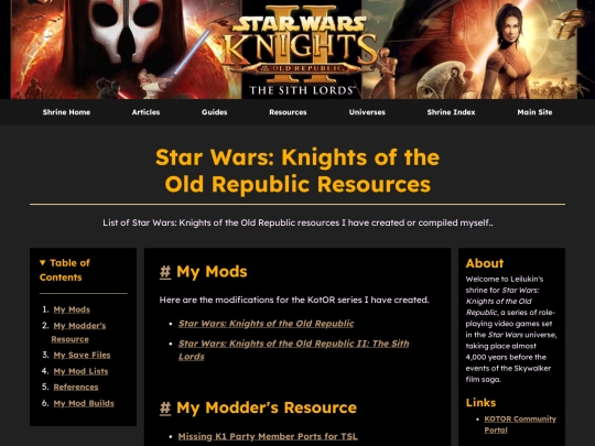shrines/starwarskotor/resources screenshot