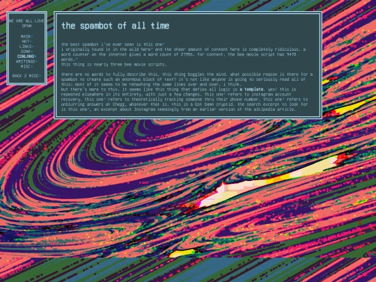spambot screenshot