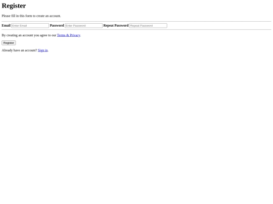 Register screenshot