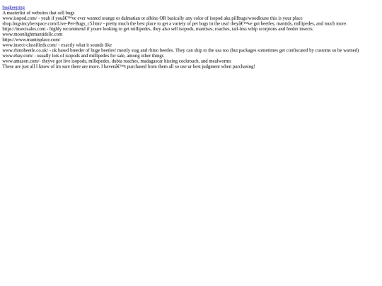 bugs screenshot